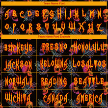 Load image into Gallery viewer, Custom 3D Pattern Halloween Skulls And Palm Leaves Long Sleeve Performance T-Shirt