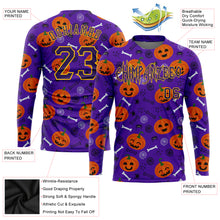 Load image into Gallery viewer, Custom 3D Pattern Halloween Pumpkins Long Sleeve Performance T-Shirt