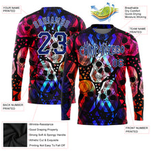 Load image into Gallery viewer, Custom 3D Pattern Halloween Skulls Long Sleeve Performance T-Shirt