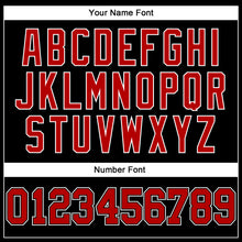 Load image into Gallery viewer, Custom Black Red-White Long Sleeve Performance T-Shirt