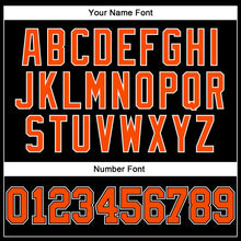 Load image into Gallery viewer, Custom Black Orange-White Long Sleeve Performance T-Shirt