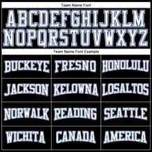 Load image into Gallery viewer, Custom Black White-Royal Long Sleeve Performance T-Shirt