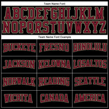 Load image into Gallery viewer, Custom Black Crimson-Cream Long Sleeve Performance T-Shirt