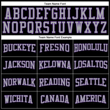 Load image into Gallery viewer, Custom Black Gray-Purple Long Sleeve Performance T-Shirt