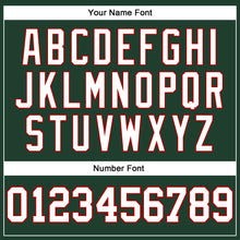 Load image into Gallery viewer, Custom Green White-Red Long Sleeve Performance T-Shirt