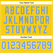 Load image into Gallery viewer, Custom Gold Light Blue-White Long Sleeve Performance T-Shirt