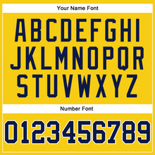 Load image into Gallery viewer, Custom Gold Navy-White Long Sleeve Performance T-Shirt