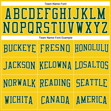 Load image into Gallery viewer, Custom Gold Green-White Long Sleeve Performance T-Shirt