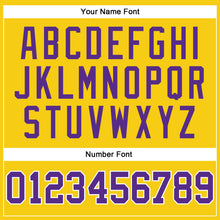 Load image into Gallery viewer, Custom Gold Purple-White Long Sleeve Performance T-Shirt