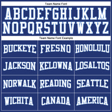 Load image into Gallery viewer, Custom Royal White-Light Blue Long Sleeve Performance T-Shirt