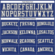 Load image into Gallery viewer, Custom Royal White Black-Gray Long Sleeve Performance T-Shirt