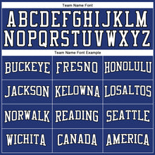 Load image into Gallery viewer, Custom Royal White-Black Long Sleeve Performance T-Shirt