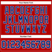 Load image into Gallery viewer, Custom Red Royal-White Long Sleeve Performance T-Shirt