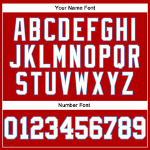 Load image into Gallery viewer, Custom Red White-Light Blue Long Sleeve Performance T-Shirt