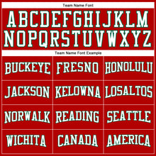 Load image into Gallery viewer, Custom Red White-Kelly Green Long Sleeve Performance T-Shirt