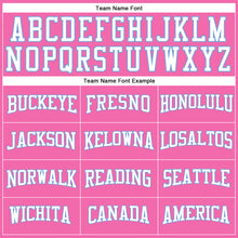 Load image into Gallery viewer, Custom Pink White-Light Blue Long Sleeve Performance T-Shirt