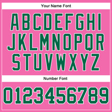 Load image into Gallery viewer, Custom Pink Kelly Green-White Long Sleeve Performance T-Shirt