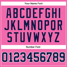 Load image into Gallery viewer, Custom Pink Navy-White Long Sleeve Performance T-Shirt