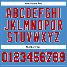 Load image into Gallery viewer, Custom Powder Blue Red-White Long Sleeve Performance T-Shirt