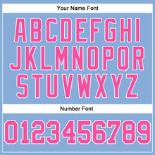 Load image into Gallery viewer, Custom Light Blue Pink-White Long Sleeve Performance T-Shirt