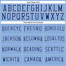 Load image into Gallery viewer, Custom Light Blue Royal-White Long Sleeve Performance T-Shirt