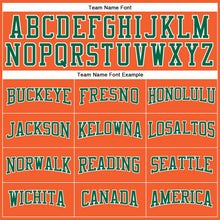 Load image into Gallery viewer, Custom Orange Kelly Green-White Long Sleeve Performance T-Shirt