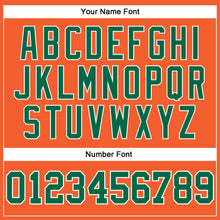 Load image into Gallery viewer, Custom Orange Kelly Green-White Long Sleeve Performance T-Shirt