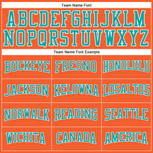 Load image into Gallery viewer, Custom Orange Aqua-White Long Sleeve Performance T-Shirt