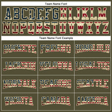 Load image into Gallery viewer, Custom Olive Vintage USA Flag-Cream Long Sleeve Performance Salute To Service T-Shirt