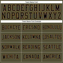 Load image into Gallery viewer, Custom Olive Black-Old Gold Long Sleeve Performance Salute To Service T-Shirt