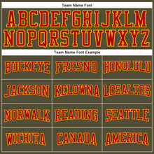 Load image into Gallery viewer, Custom Olive Red-Gold Long Sleeve Performance Salute To Service T-Shirt