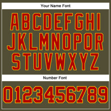 Load image into Gallery viewer, Custom Olive Red-Gold Long Sleeve Performance Salute To Service T-Shirt