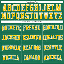 Load image into Gallery viewer, Custom Kelly Green Gold-White Long Sleeve Performance Salute To Service T-Shirt