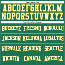 Load image into Gallery viewer, Custom Kelly Green White-Gold Long Sleeve Performance Salute To Service T-Shirt