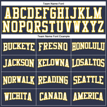 Load image into Gallery viewer, Custom Navy White-Gold Long Sleeve Performance Salute To Service T-Shirt