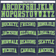 Load image into Gallery viewer, Custom Navy Neon Green-White Long Sleeve Performance Salute To Service T-Shirt