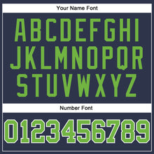 Load image into Gallery viewer, Custom Navy Neon Green-White Long Sleeve Performance Salute To Service T-Shirt