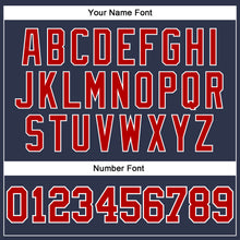 Load image into Gallery viewer, Custom Navy Red-White Long Sleeve Performance Salute To Service T-Shirt