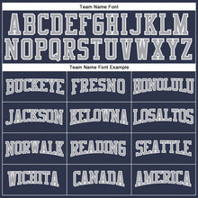 Load image into Gallery viewer, Custom Navy Gray-White Long Sleeve Performance Salute To Service T-Shirt