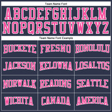 Load image into Gallery viewer, Custom Navy Pink-White Long Sleeve Performance Salute To Service T-Shirt