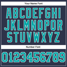 Load image into Gallery viewer, Custom Navy Aqua-White Long Sleeve Performance Salute To Service T-Shirt