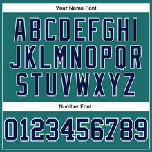 Load image into Gallery viewer, Custom Aqua Navy-White Long Sleeve Performance T-Shirt