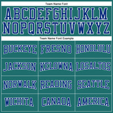 Load image into Gallery viewer, Custom Aqua Royal-White Long Sleeve Performance T-Shirt