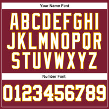 Load image into Gallery viewer, Custom Crimson White-Gold Long Sleeve Performance T-Shirt