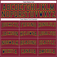 Load image into Gallery viewer, Custom Crimson Navy-Gold Long Sleeve Performance T-Shirt