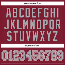 Load image into Gallery viewer, Custom Crimson Gray-White Long Sleeve Performance T-Shirt