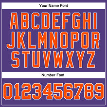 Load image into Gallery viewer, Custom Purple Orange-White Long Sleeve Performance T-Shirt