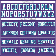 Load image into Gallery viewer, Custom Purple Teal-White Long Sleeve Performance T-Shirt