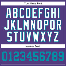 Load image into Gallery viewer, Custom Purple Teal-White Long Sleeve Performance T-Shirt