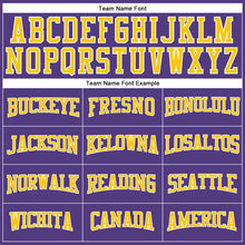 Load image into Gallery viewer, Custom Purple Gold-White Long Sleeve Performance T-Shirt